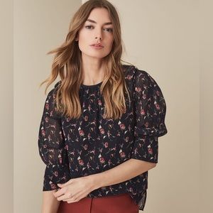 REISS Ella floral blouse